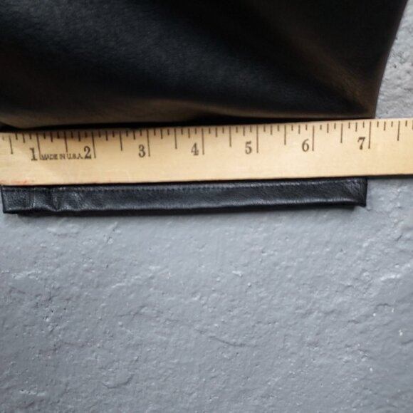 COMMANDO Faux Leather Pants Women's M Paper Bag Tie Waist Crop Trouser Black - Picture 9 of 12